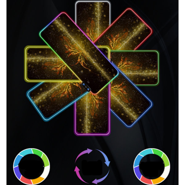 RGB Gaming Mousepad, LED Blød Ekstra Stor Computer Tastatur og Mussemåtte (27,5 x 11,8 tommer)