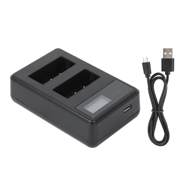 SEIVI LP E17 Kamerabatterilader USB Smartlader LCD Elektrisk Mengde Dobbel Spor
