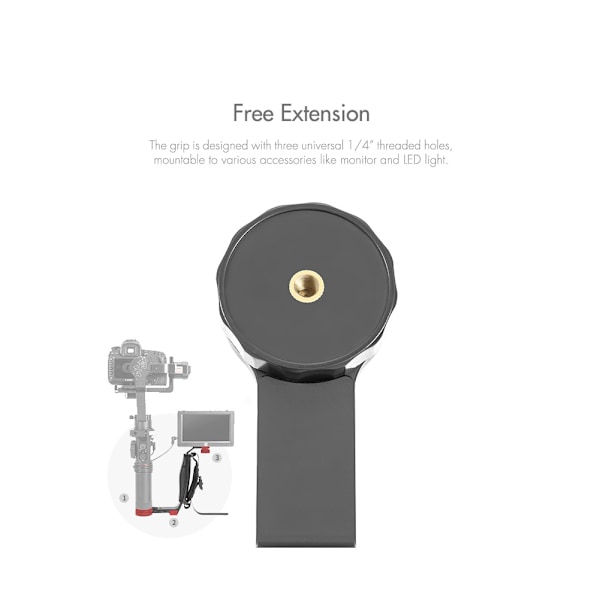 Gimbal Enhandshållare L-fäste 1/4\" Skruvkontakt för Zhiyun Crane 2 / Plus / M