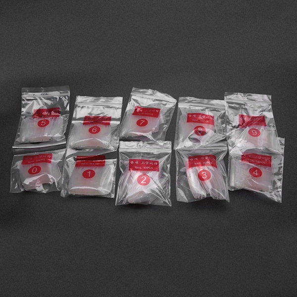 500 Tips Falske Negle Farvevisning Tips Plastik Øvelses Tip Sticks Manicure Værktøj Transparent