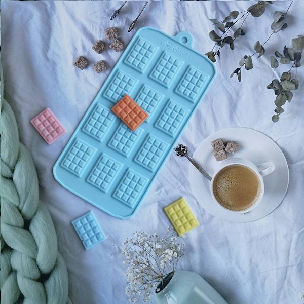 Våffelchokladblocksformar Ilicone Form Isbricka Tårta Dekorera Bakning Tårta Gelé Godisverktyg Diy molds -det-själv-formar Köksverktyg