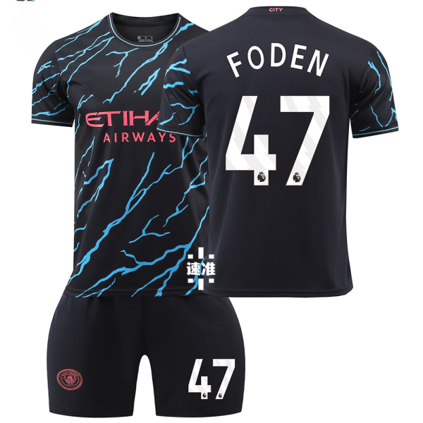 2324 Manchester City 2 udebanebørnefodboldsæt med sokker og beskyttelsesudstyr 47 FODEN children' sizes24