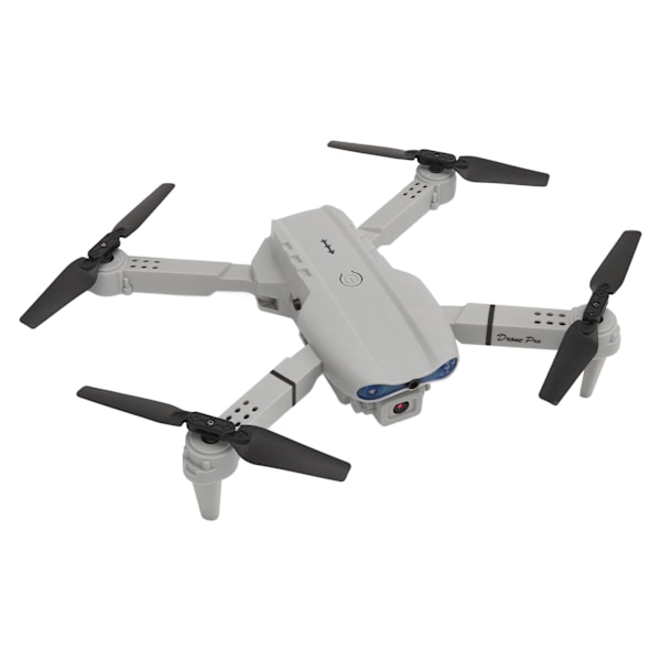 RC Drone 4k Dubbelkamera Quadcopter Wifi Fällbar Fjärrkontroll Quadcopter 3 Vägs Hindrande Undvikande Höjdhåll Leksaker Gåvor för Pojkar Flickor Grå