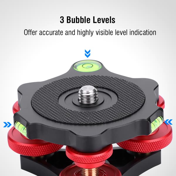 LP-64 Kraftig 15 kg 3/8'' Quick Release Plade Boble Libelle Stativ Kuglehoved