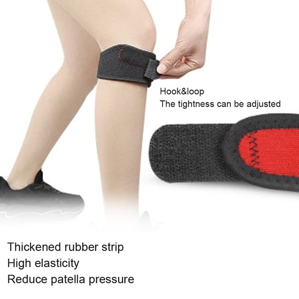 Utomhus Sport Knäskydd Protector Cykling Justerbar Andningsbar Elastisk Patella Rem Wrap