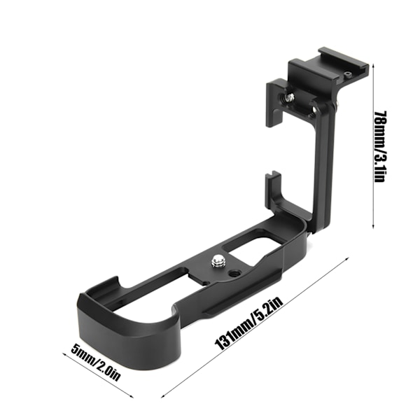 Aluminiumlegering Handtag L‑form Snabbfäste Platta Fäste med Kallskofäste för M50 Spegelreflexkamera