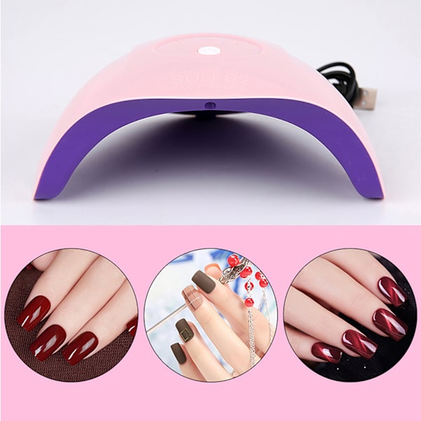 UV-nagellampa Professionell 12 LED-ljuspärlor Timing Nail Art Gel Polish Torktumlare för hem skola kontor