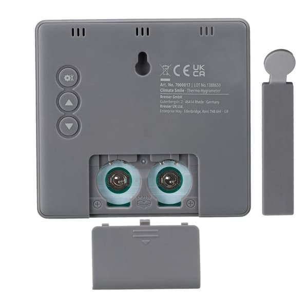 Termo-hygrometer - BRESSER - Climate Smile - Set om 2 - Smiley indikator - Temperatur och luftfuktighet antracit