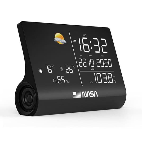 NASA Vejrstation med Bluetooth-højttaler - WSP1300 Sort