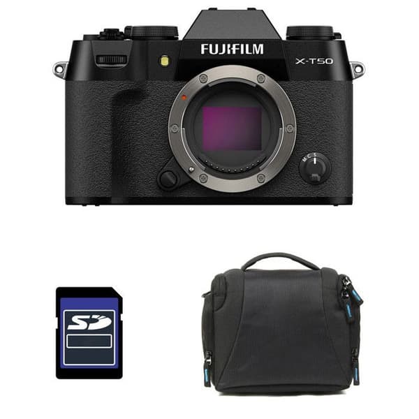FUJIFILM X-T50 SORT + Taske + 8 GB SD-kort