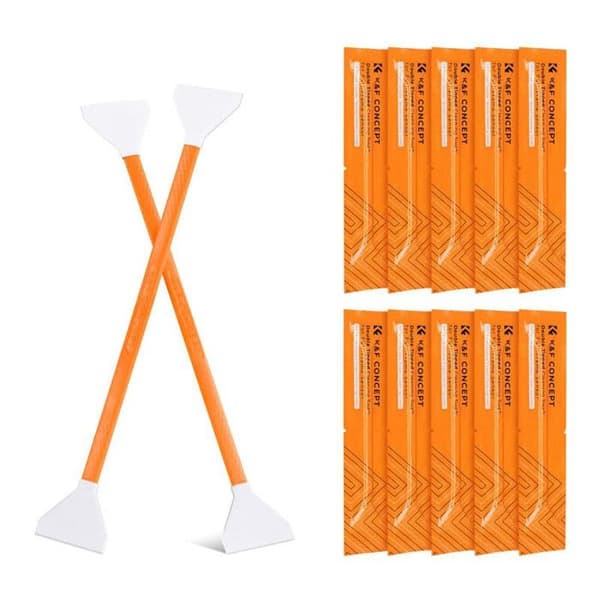 Rengöringspinnar - K&F CONCEPT - 24mm (10-pack) - Dubbelhuvud - Repfria - För fullformatsensor