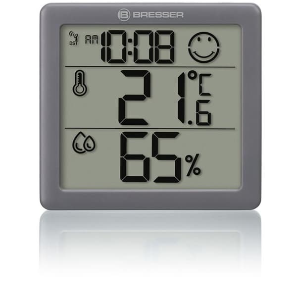 Termo-hygrometer - BRESSER - Climate Smile - Set om 2 - Smiley indikator - Temperatur och luftfuktighet antracit