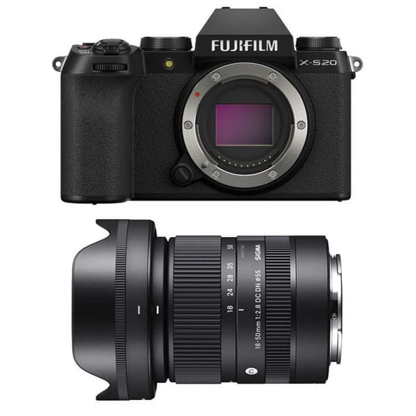 FUJIFILM X-S20 SVART + SIGMA 18-50mm