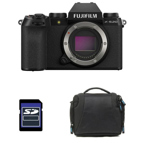 FUJIFILM X-S20 SORT NØGEN + Taske + SD-kort 8 GB