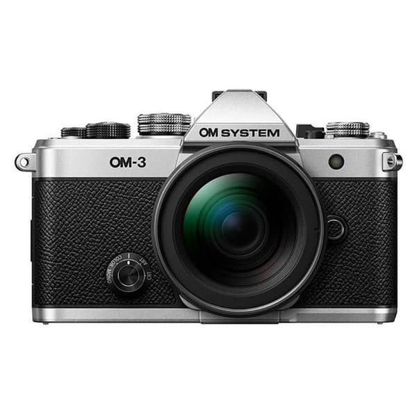 Om System OM 3 Sølv Hybrid Kamera + M.Zuiko Digital 12 45 mm Objektiv Pengar