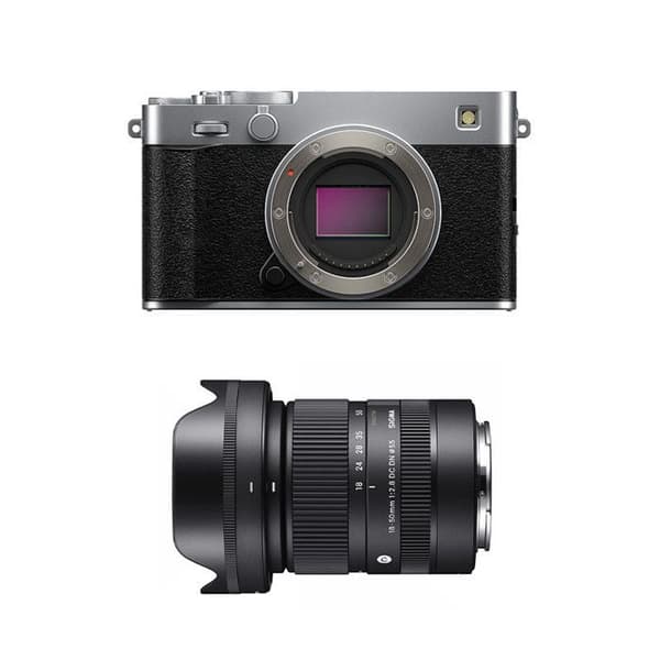 FUJIFILM X-E5 Sølv + Sigma 18-50 f/2.8 DC DN Contemporary