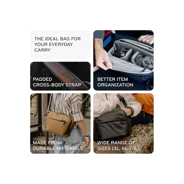 Skuldertaske - Peak Design - Everyday Sling 6L - Oceanblå - Justerbar Ocean Blue