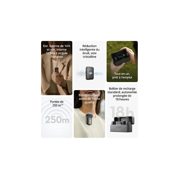 DJI MIC 2 (1 RX + 2 TX) Svart