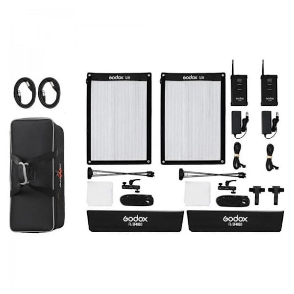 GODOX FL100-K2 - 2 flexibla LED-paneler FL100 med stativ och väska