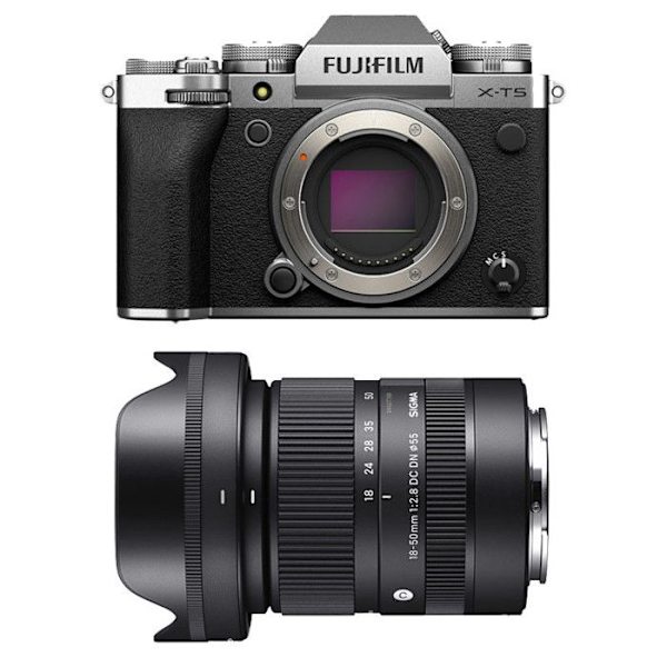 FUJIFILM X-T5 Sølv + SIGMA 18-50