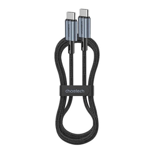 CHOETECH Flätad USB-C till USB-C PD60W Svart 1,2M