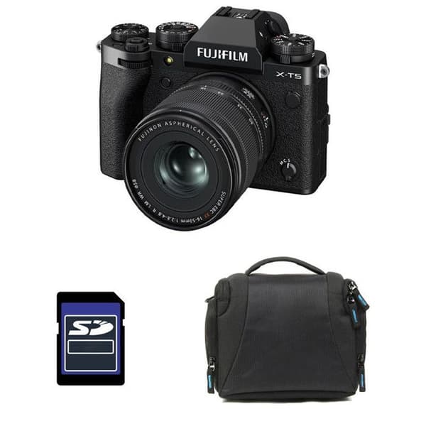 FUJIFILM X-T5 SORT + 16-50mm + Taske + 8 GB SD-kort