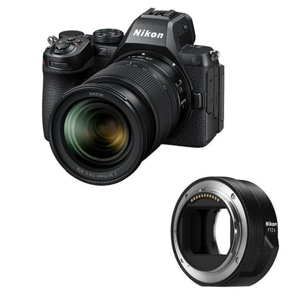 NIKON Z5 II + Z 24-70mm f/4 S + FTZ II -sovitin