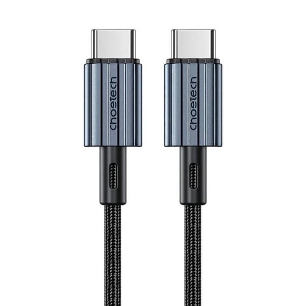 CHOETECH Flätad USB-C till USB-C PD60W Svart 1,2M