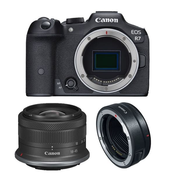 CANON EOS R7 + RF-S 18-45mm f/4.5-6.3 IS STM + EF-EOS R-adapter