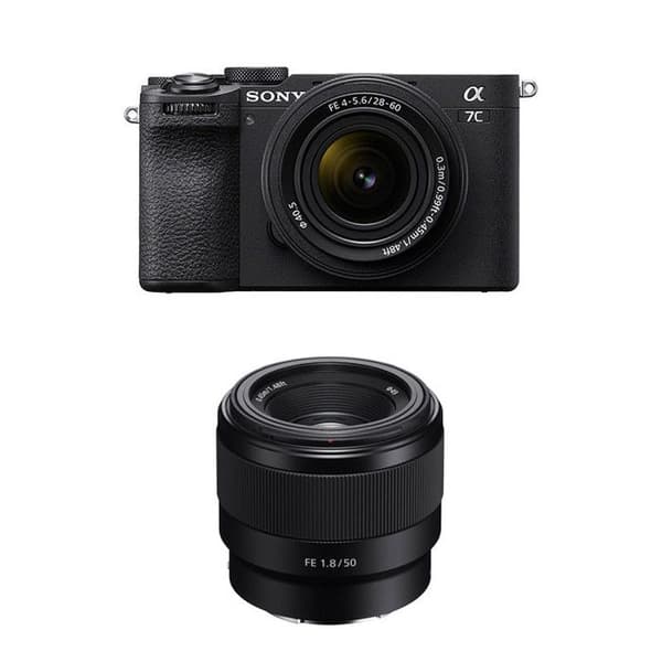 SONY ALPHA 7C II Sort + Objektiv FE 28-60mm f/4-5.6 + FE 50mm f/1.8