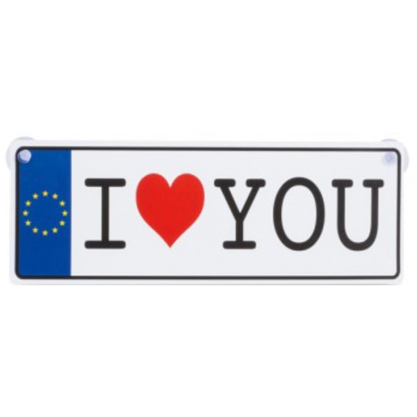Skylt - I LOVE YOU