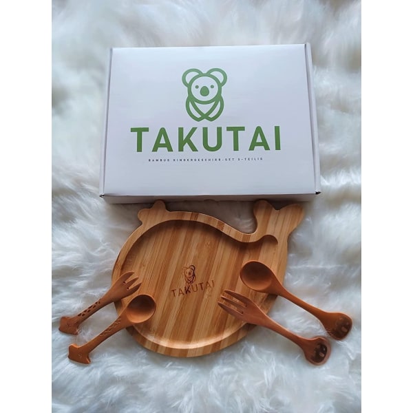 Bambu Tallrik & Bestick Spädbarn TAKUTAI