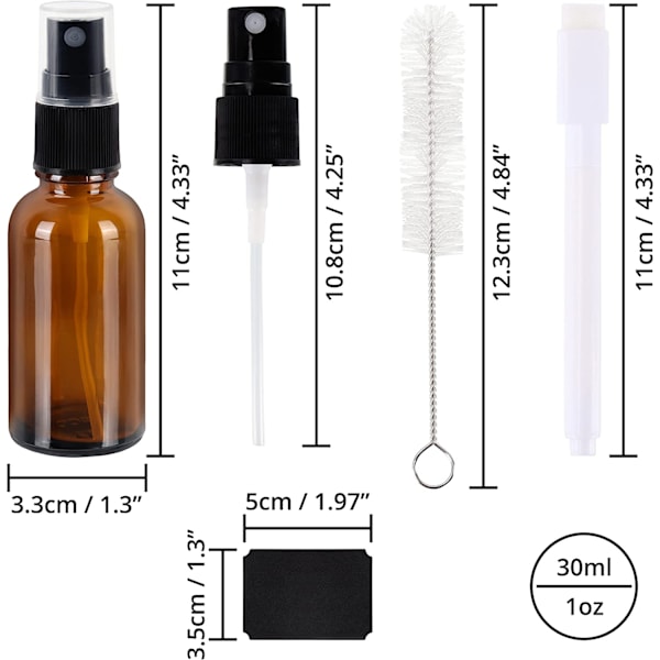 Sprayflaskor Glas 30 ml 24-pack BELLE VOUS