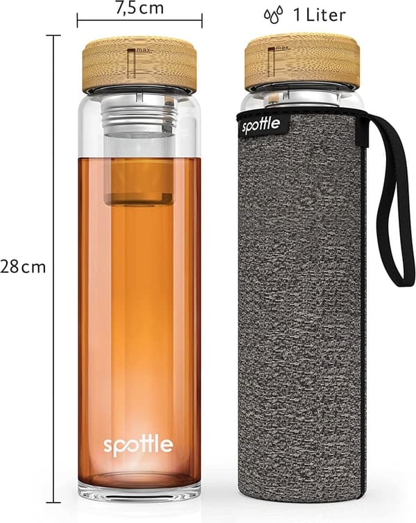 Spottle Teflaska & Sil Svart