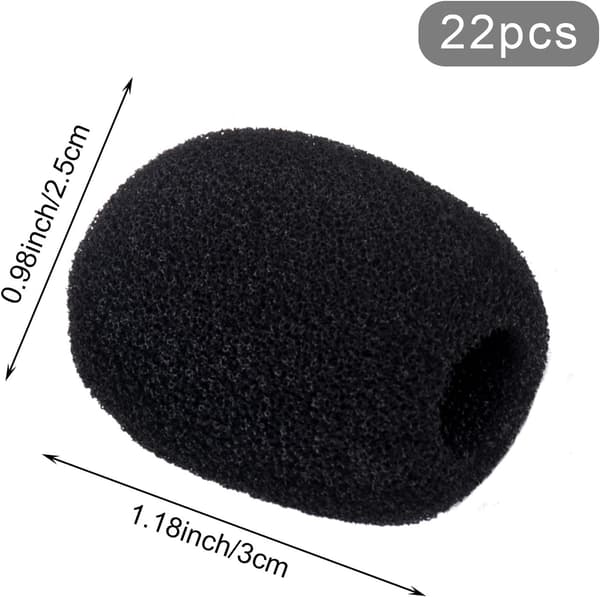 Mikrofonskum Svart 22-pack AWAVM