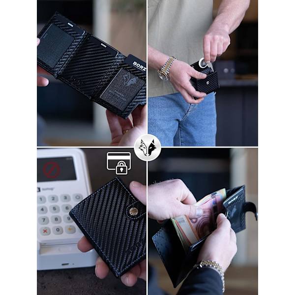 Smart Wallet Läder Svart BORZ