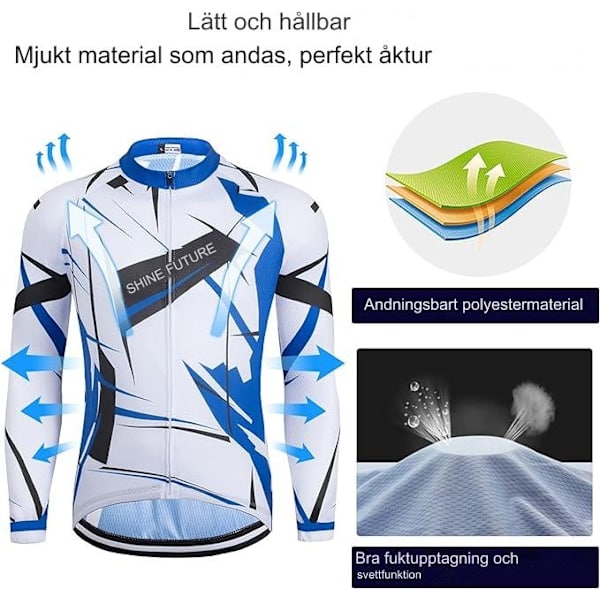 Cykelkläder Set Blå M SHINE FUTURE
