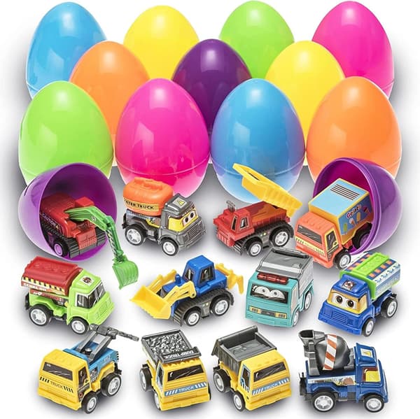 Påskägg Byggfordon 12-pack PRETEX
