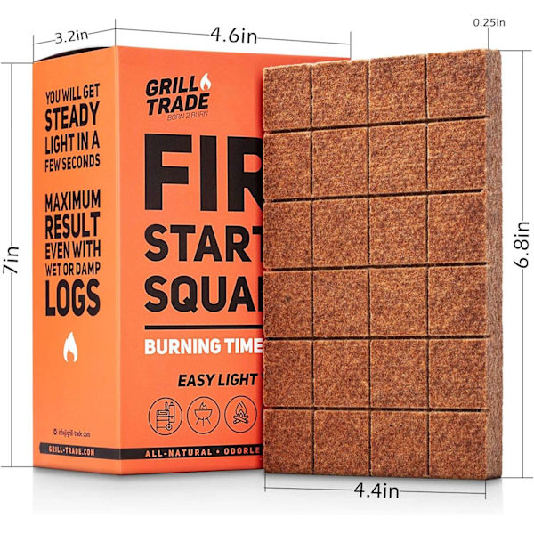 Eldstartare 144-pack GRILL TRADE