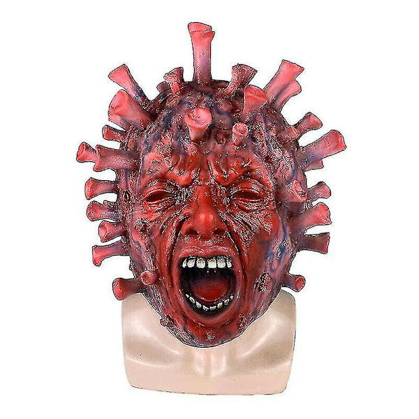 Virus Mask Halloween Horror Full Mask Scary Skull Props Cosplay Costume Party Fancy Dress Carnival Easter Day Mask Red