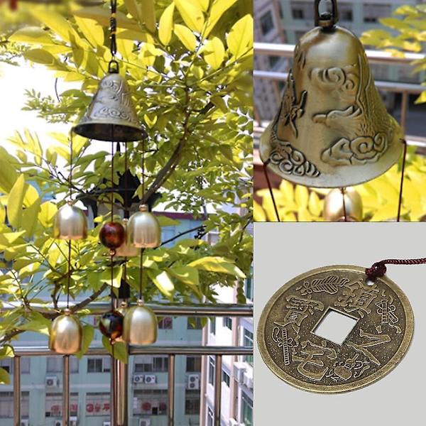 Puutarhan metallinen tuulikello ulko- ja sisäkäyttöön, tuulikello kodin koristeluun 40cm