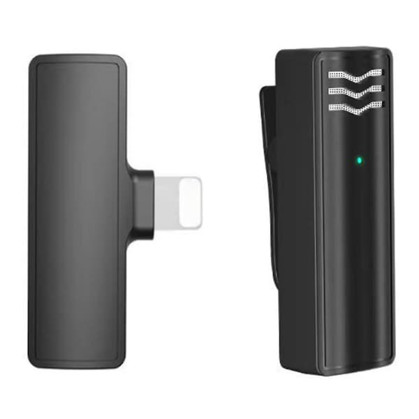 Mini Trådløs Mikrofon Sender + Mottaker Bærbar Mikrofon med Lightning/Type-C-kontakt Lightning