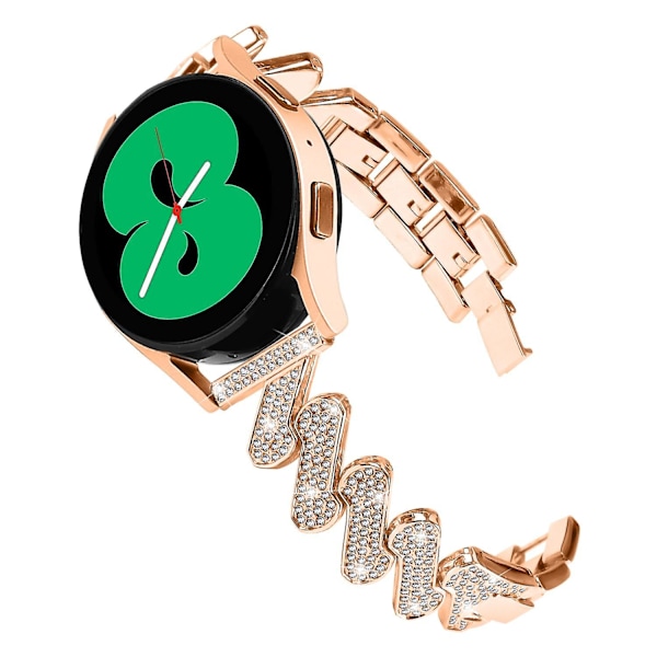 20mm Metallinen kellon ranneke Samsung Galaxy Watch4 40/44mm / Watch 5 40/44mm / Watch4 Classic 42/46mm Rose Gold
