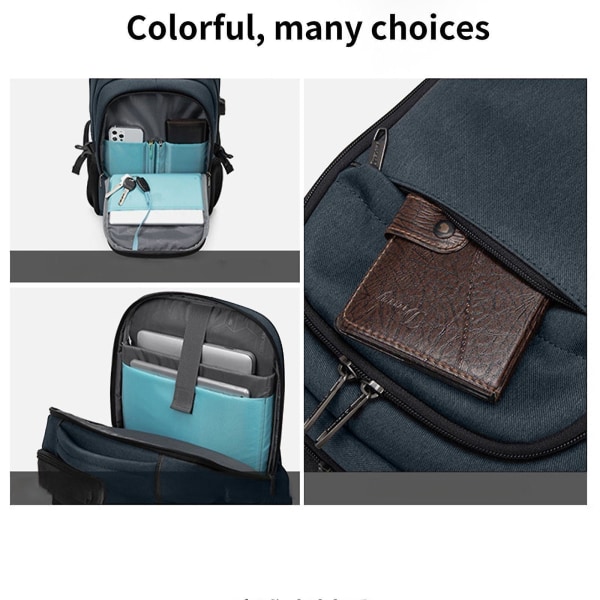 New Arrive 15,6 tums ryggsäck för bärbar dator Business Anti Theft Slim Slitstark collegeryggsäck med USB laddningsbokväska för man kvinna dark grey
