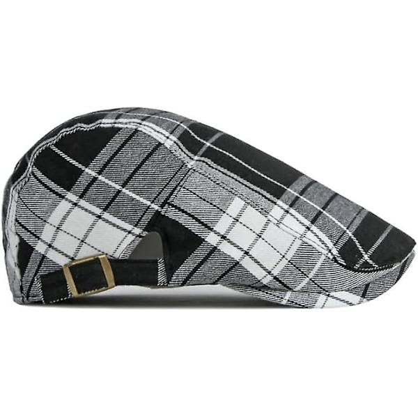 Färgglad Rutig Justerbar Newsboy Cap - Yz30109