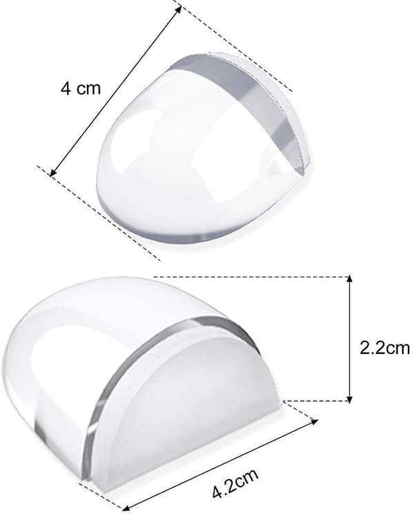 Dörrstopp, [4-pack] Transparenta dörrstopp och stopp Adhesive dörrstopp