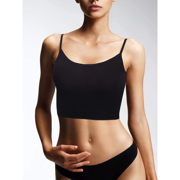 3-pack spaghettiband tanklinne crop top för sport, yoga och sömn Style 5 S