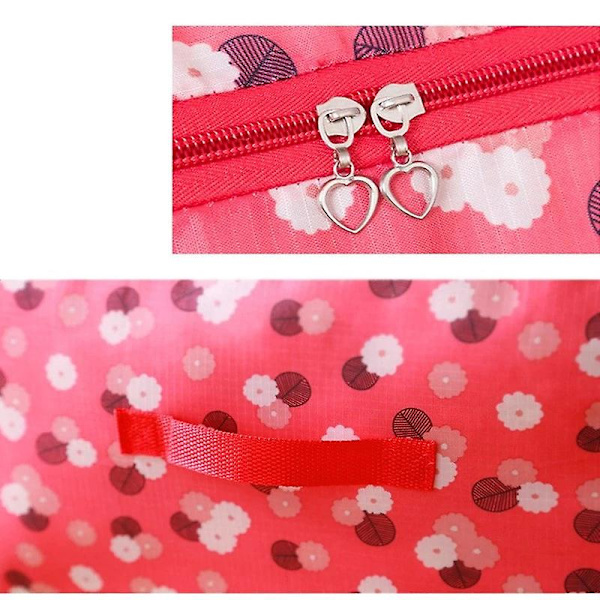Hjärtmönstrad förpackningslåda oxford förvaringsväska för kläder hushåll resväska hållbar strumpa slips förvaringslåda garderobstäcke arrangör Jiuhongyanzhihua Xl 60x50x28cm