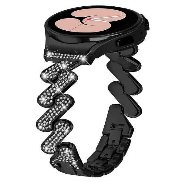 Watch för Samsung Galaxy Watch6 40mm/44mm / Watch6 Classic 43mm/47mm Rhinestone Decorat Black