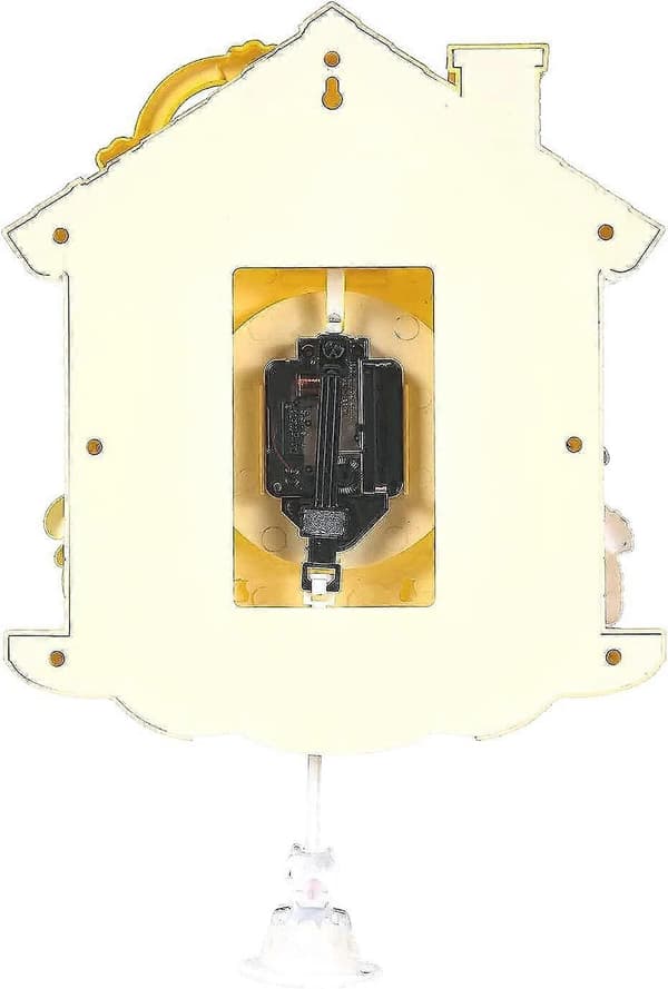 Melody Väggklocka 30 cm Tecknad Gungande Barn Flickor Vägg Quartz Klocka Heminredning Sovrum Tecknad Väggklocka Yellow